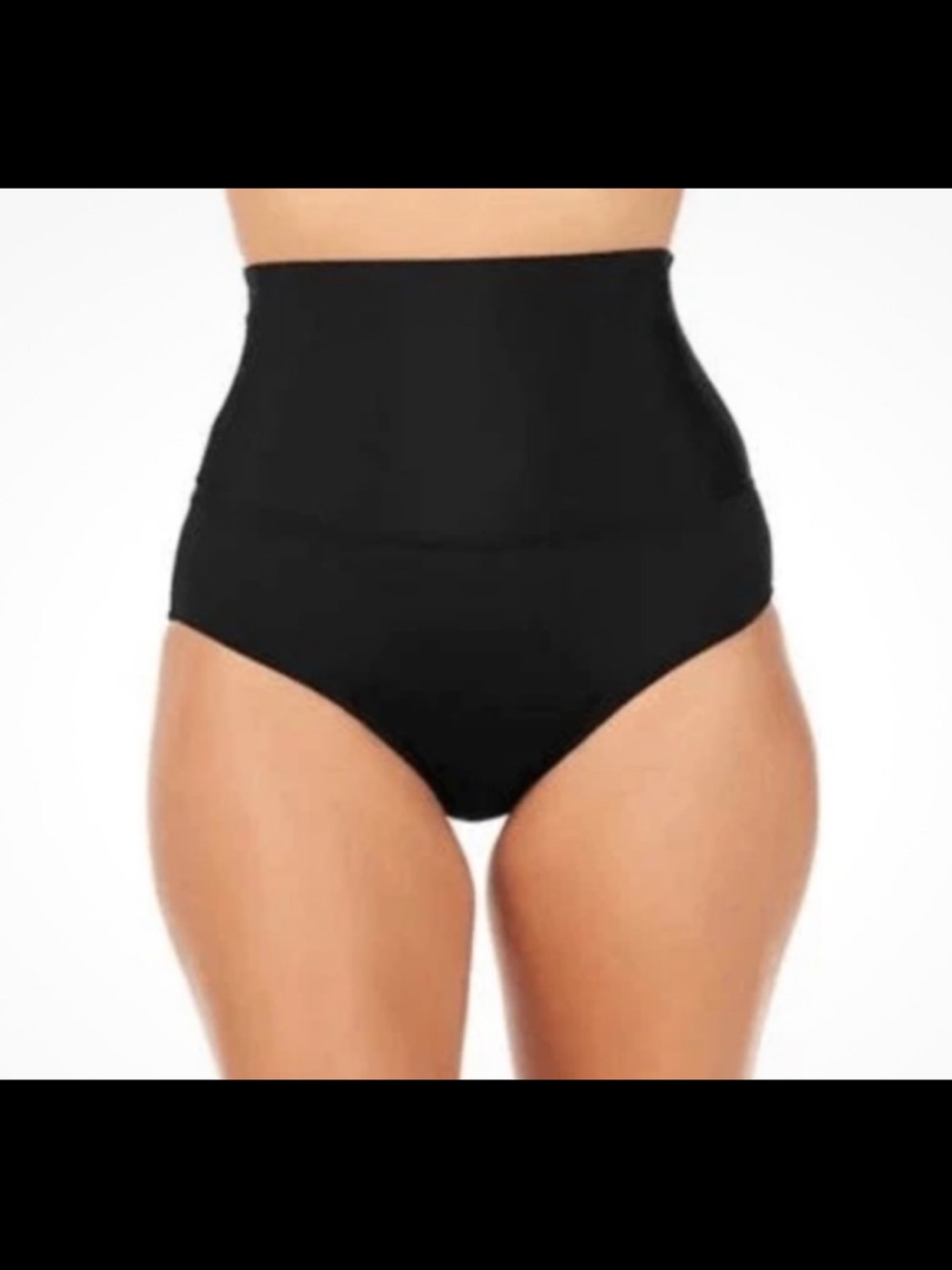 High-Waist Shaping One-Piece Swim Bottom in Black